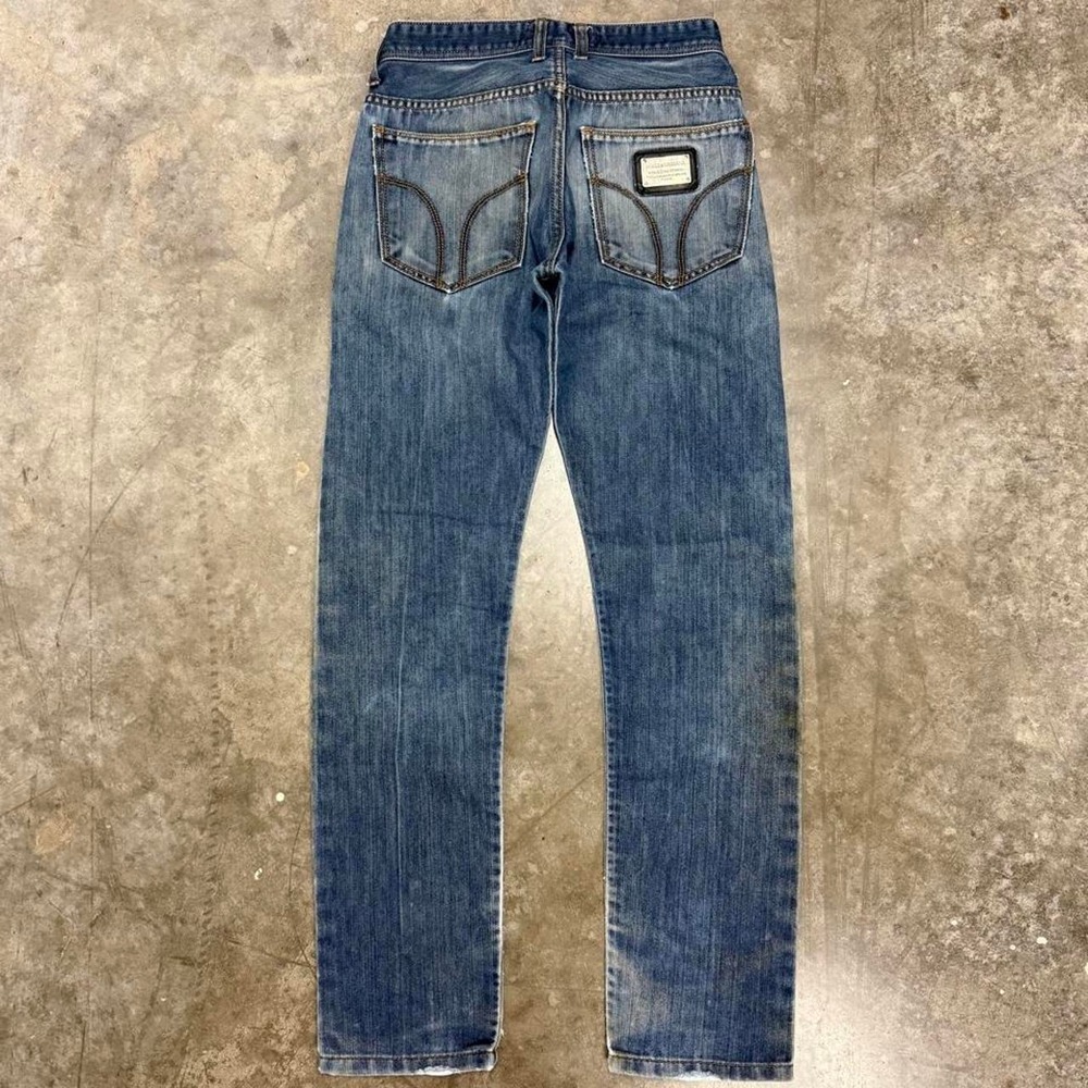 Dolce & Gabbana Dark Mud Wash Original Jeans Slim Fit 26x31 Vintage Y2K D&G